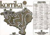 Korrika Euskal Herria! AEK 1980. Txalaparta argitaletxeak Euskal Herriko kartelak liburuen bildumatik utzitako kartela