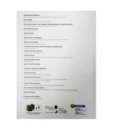 Arte para la memoria (contraportada) /Memoriarako artea