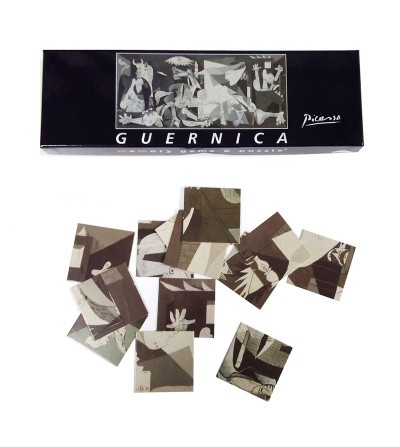 Caja y piezas de juego de memoria Guernica de Pablo Picasso
